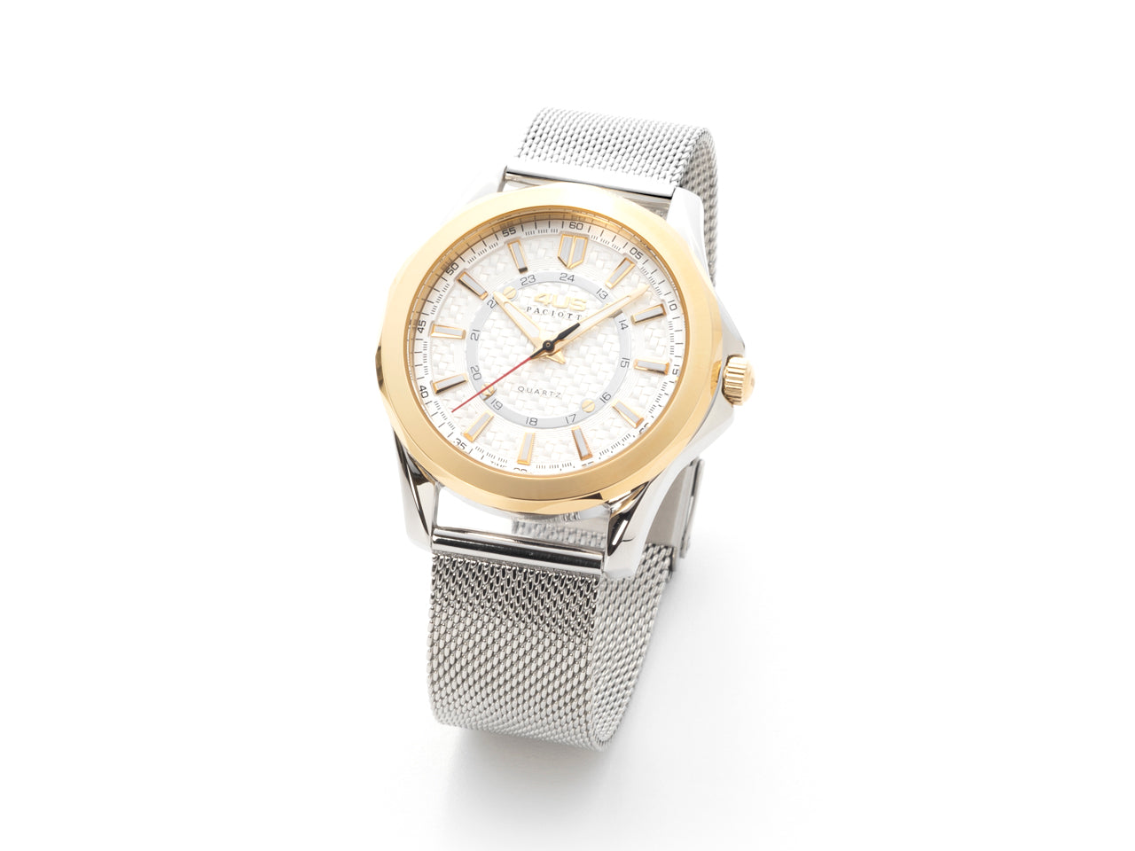 Orologio Uomo 4US Cesare Paciotti Acciaio Bicolore Quarzo Bianco T4LS347