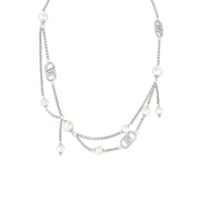 Collana Donna Liujo Luxury LJ2912 Acciaio Silver e Perle LJ 2912