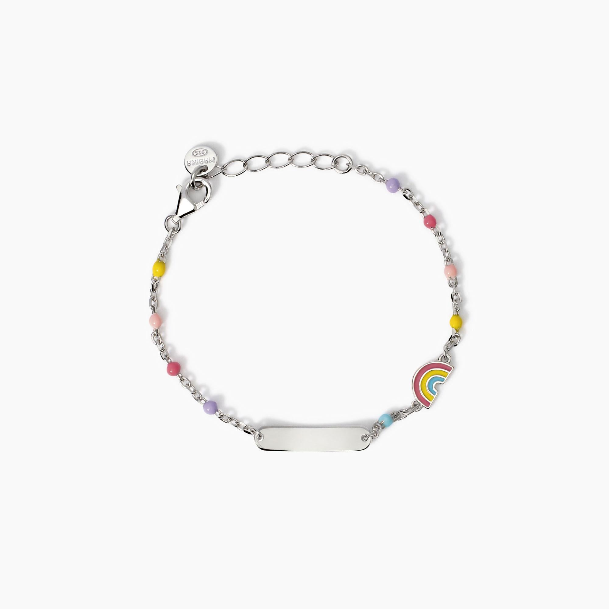 Mabina Bracciale personalizzabile con arcobaleno Rainbow-Tag 534037