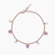 Mabina Bracciale con charm bianchi e rosa SECRET garden 533659