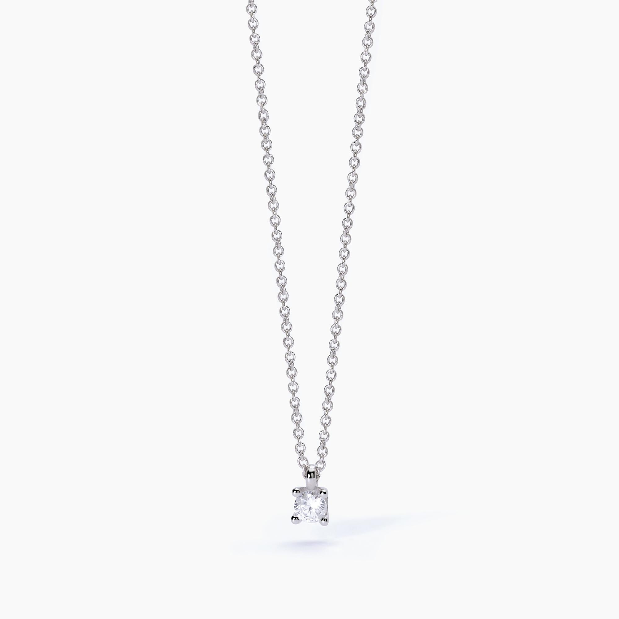 Mabina Girocollo in argento con catena forzatina e punto luce SHINY 553547