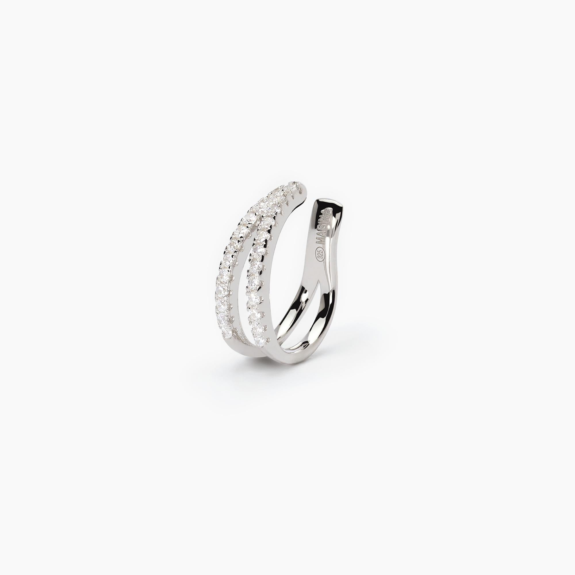 Mabina Codice: 563667  Orecchino ear cuff a doppio cerchioCUFFMANIA