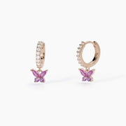Mabina Orecchini a cerchio con pendente a forma di farfalla SECRET GARDEN 563573