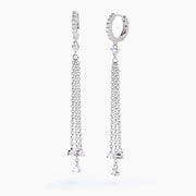 Mabina Orecchini a cerchio in argento con catenine pendenti SCINTILLA