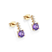 Marcello pane Orecchini punto luce square lilla - Glam