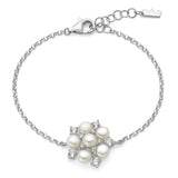 Bracciale Miluna - Unica in Argento 925% con Perle Vere e Topazi Bianchi