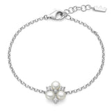 Bracciale Miluna  Unica in Argento 925% con Perle Vere e Topazi Bianchi