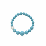 Bracciale Donna Elastico Miluna Pasta Turchese E Perla PBR1797