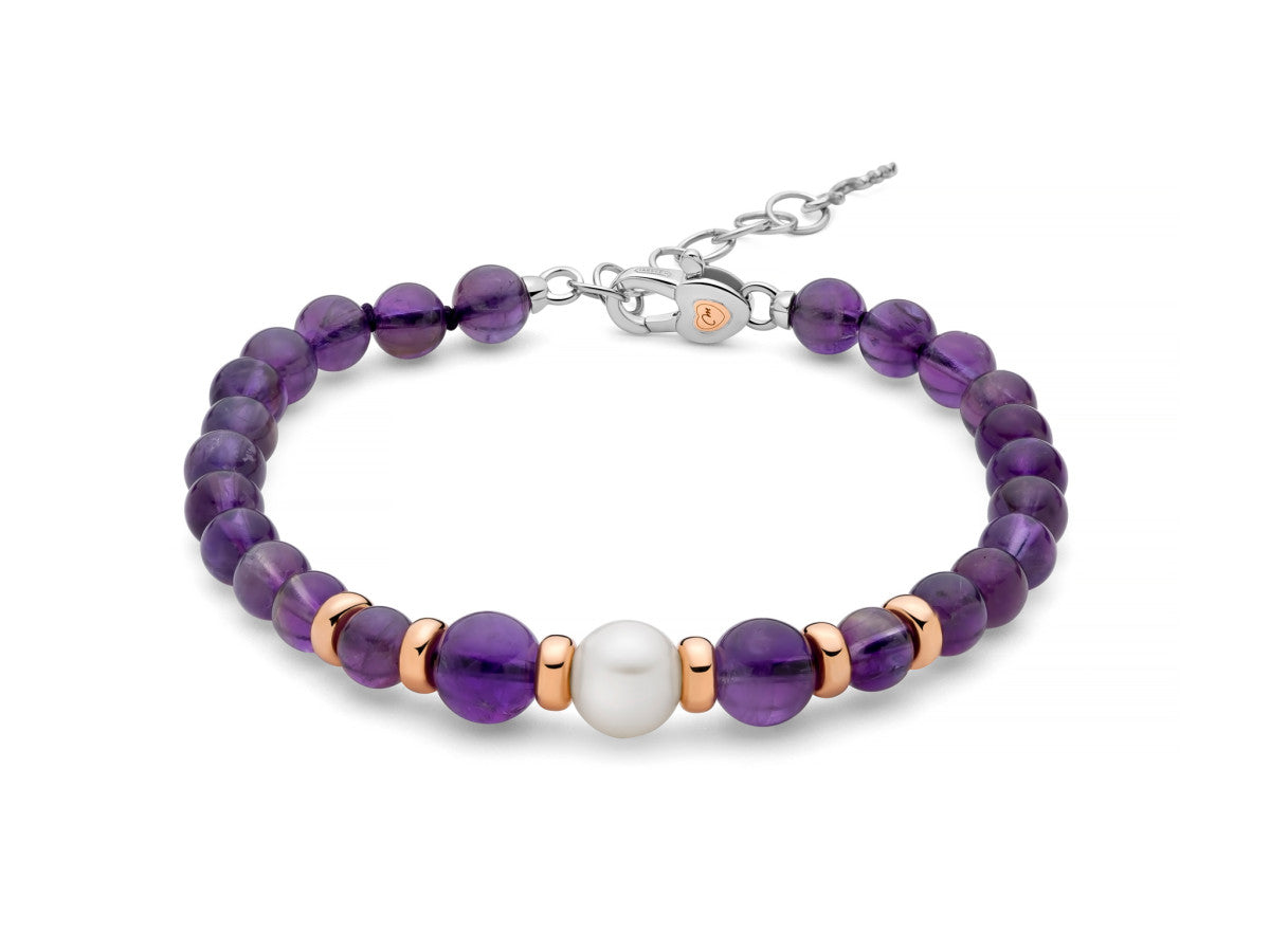 Bracciale Donna Miluna Terra Mare Ametista e Perla