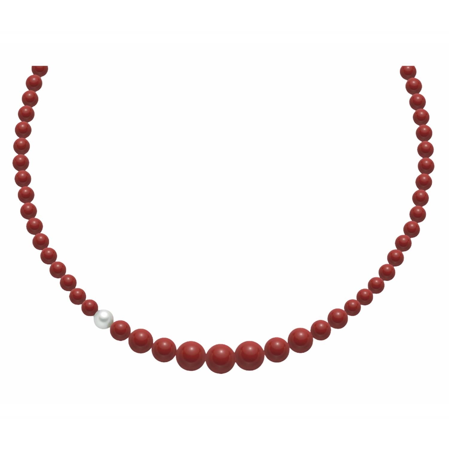 Collana Donna Miluna Perle Pasta Corallo Rosso