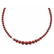 Collana Donna Miluna Perle Pasta Corallo Rosso