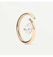 Anello PDPaola Solitario aqua donna AN01-959