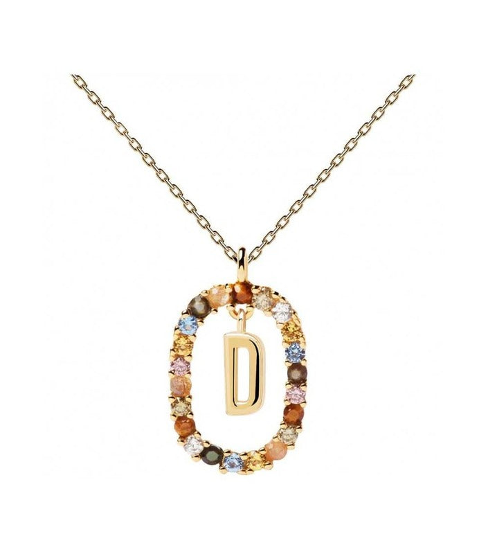 Collana donna gioiello PDPaola New Letters Lettera D