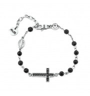 Bracciale in acciaio 4US Cesare Paciotti rosario uomo 4UBR7508