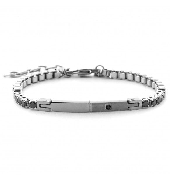 Braccialein acciaio 4US Cesare Paciotti tennis uomo 4UBR7549