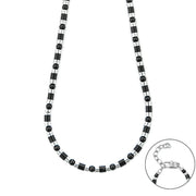 Collana Uomo 4US Cesare Paciotti Acciaio Biglie Nere