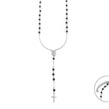 Collana Uomo Acciaio 4US Cesare Paciotti Rosario Biglie nere 4UCL7359