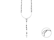 Collana Uomo Acciaio 4US Cesare Paciotti Rosario Biglie nere 4UCL7359