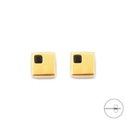 Orecchini Uomo 4US Cesare Paciotti Acciaio Dorato Quadrato Nero