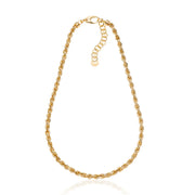 Collana in argento dorato catena corda