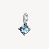 Brosway Pendente in argento rodiato 925‰ con oval cubic zirconia colore light sapphire.