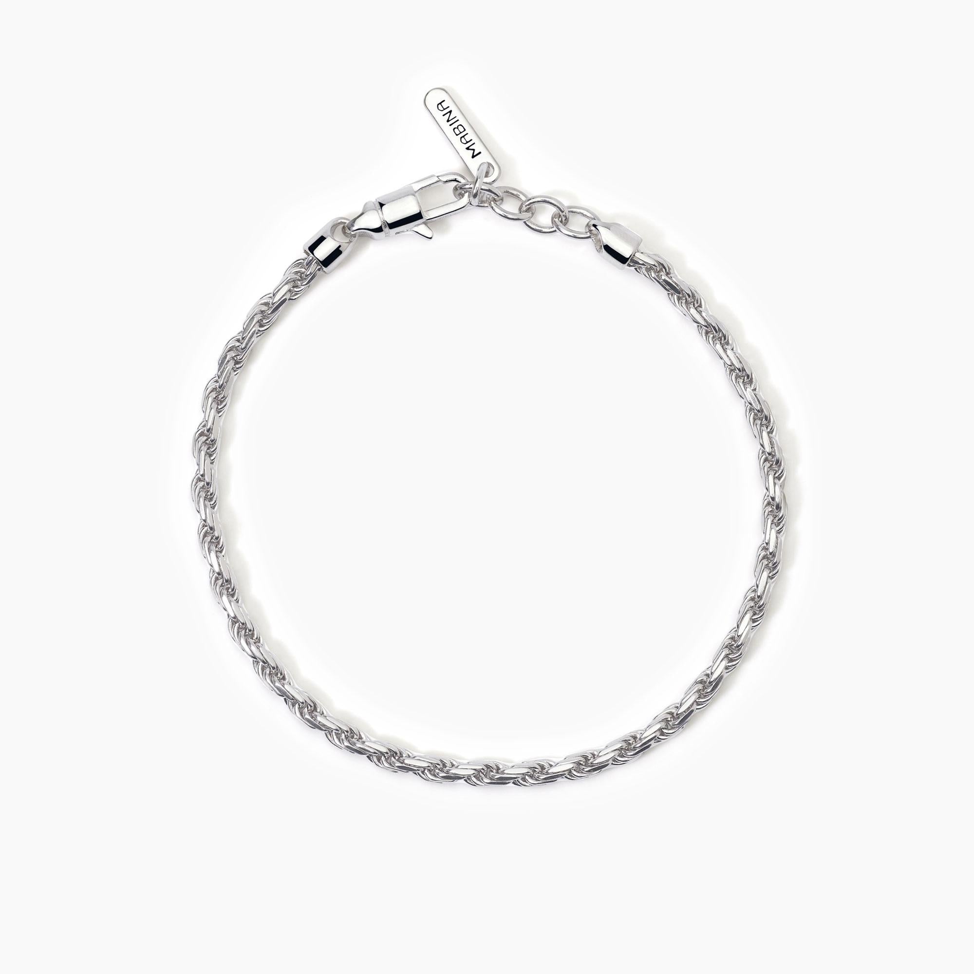 Bracciale in argento con catena cordaEVERY DAY