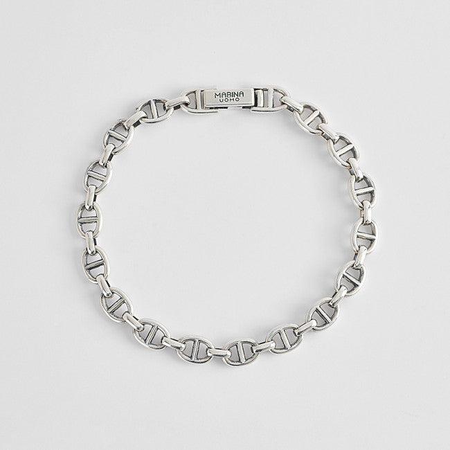 BRACCIALE UOMO MABINA AL TRAVERSO 533532 ARGENTO