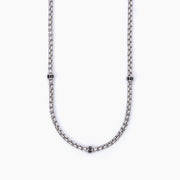 Collana catena veneziana e pietre nere MONTECARLO
