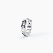 Mabina   Orecchino a cerchio da uomo con zirconi bianchi MONOMANIA