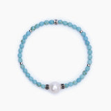 533718  Bracciale con turchese e perla biancaSUNSET
