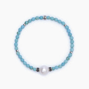 533718  Bracciale con turchese e perla biancaSUNSET