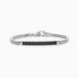 Bracciale con catena veneta e piastra in pavè COSMOPOLITAN