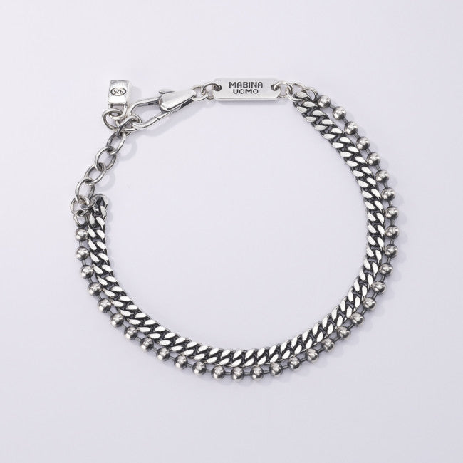 BRACCIALE UOMO MABINA NEWSTREET 533417 ARGENTO
