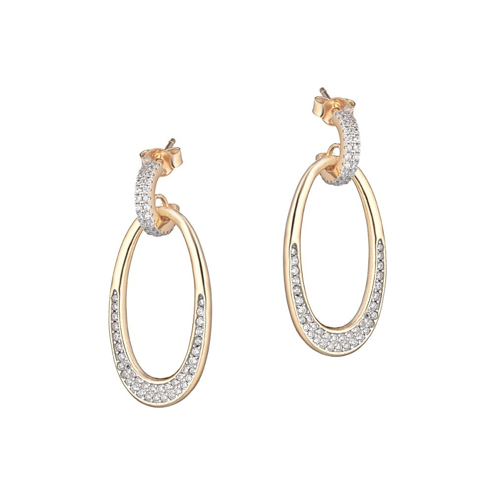 Marcello Pane Orecchini pavè oro slim - Venice