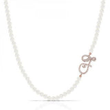 Marcello Pane – Collana in argento rosato e perle con iniziale