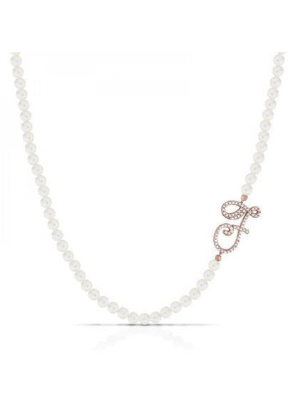 Marcello Pane – Collana in argento rosato e perle con iniziale