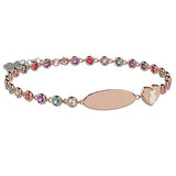Bracciale Tennis in Argento 925 con pietre colorate