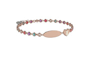 Nanan Bracciale Tennis in Argento 925 con pietre colorate