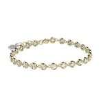 Bracciale Tennis in Argento 925 color oro con pietre bianche SKU: NAN0519