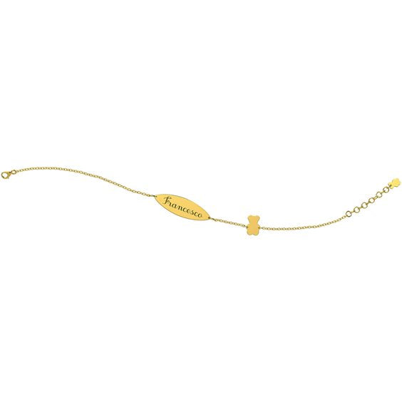 bracciale Con Targa bambino Oro 9kt gioiello Nanan Codice: NGLD0004