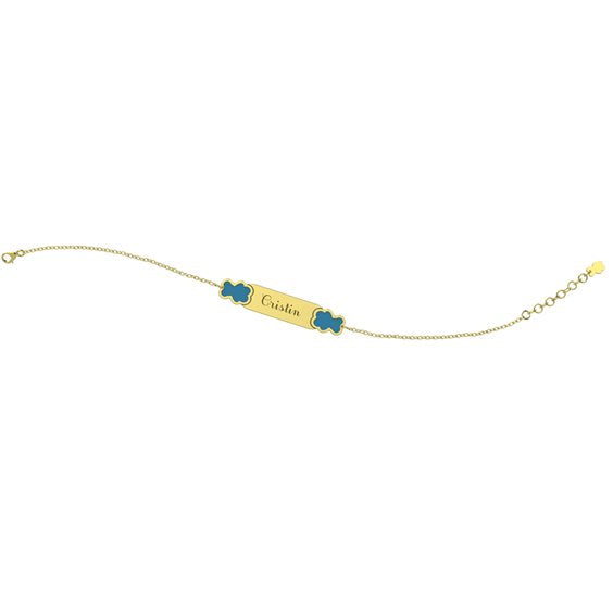 bracciale con targa bambino Oro 9kt gioiello Nanan Codice: NGLD0023