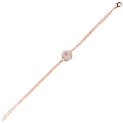 Ottaviani Bracciale in bronzo oro rosa con glitter arg.