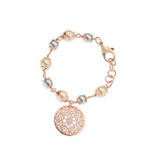 Ottaviani Bracciale in bronzo con perle bijoux