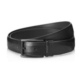 Elegante cintura in pelle nera