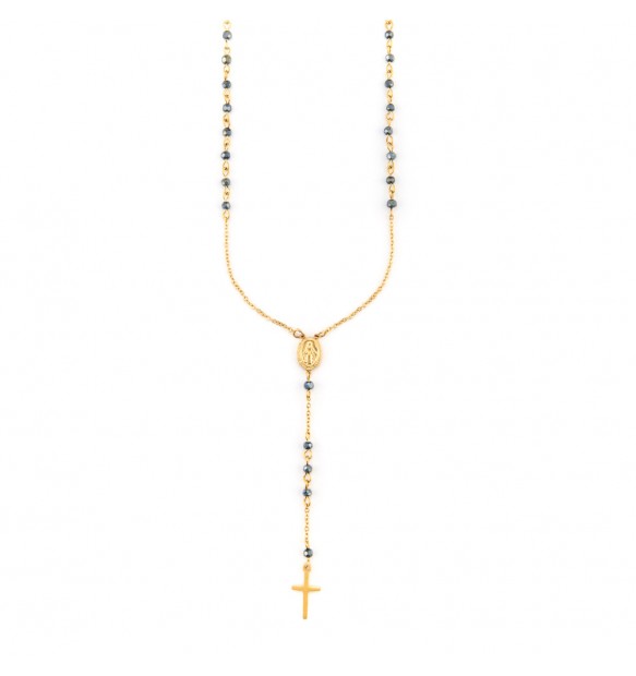 Collana in acciao 4US Cesare Paciotti rosario uomo 4UCL7349