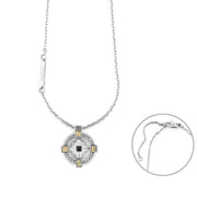 Collana Uomo 4Us Cesare Paciotti Acciaio Nero Rosa Dei Venti Oro 18 Kt 4Ucl6928