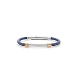 4US Paciotti | Bracciale in ecopelle e acciaio PVD rosato | 4UBR6203