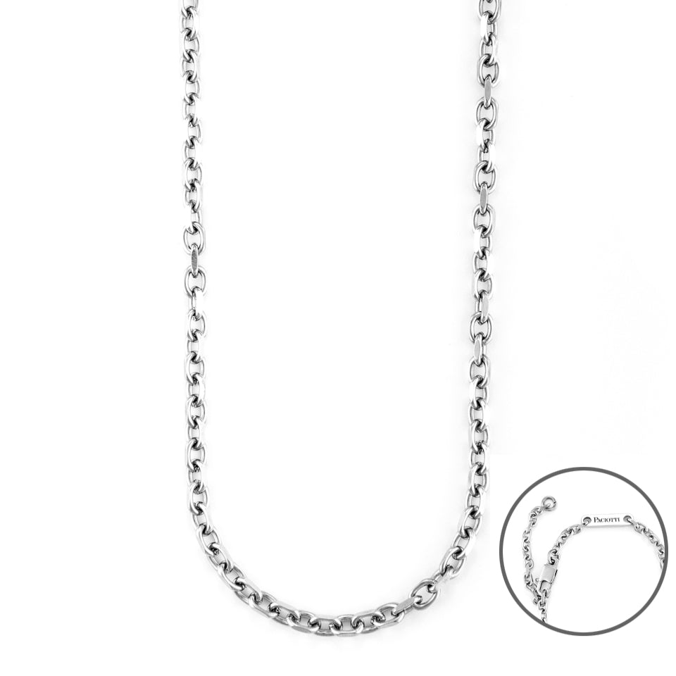 Collana Uomo 4US Cesare Paciotti Acciaio Lucido Catena Rollò Grande 4UCL6141