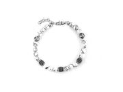 Bracciale Uomo 4US Cesare Paciotti in acciaio e Aulite Pietra Bianca 4UBR6241
