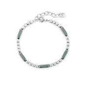 Bracciale  Uomo 4US Cesare Paciotti Acciaio Cubi Ematite Lucida 4UBR6725